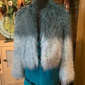 Bar III Gray Ombre Teddy Jacket